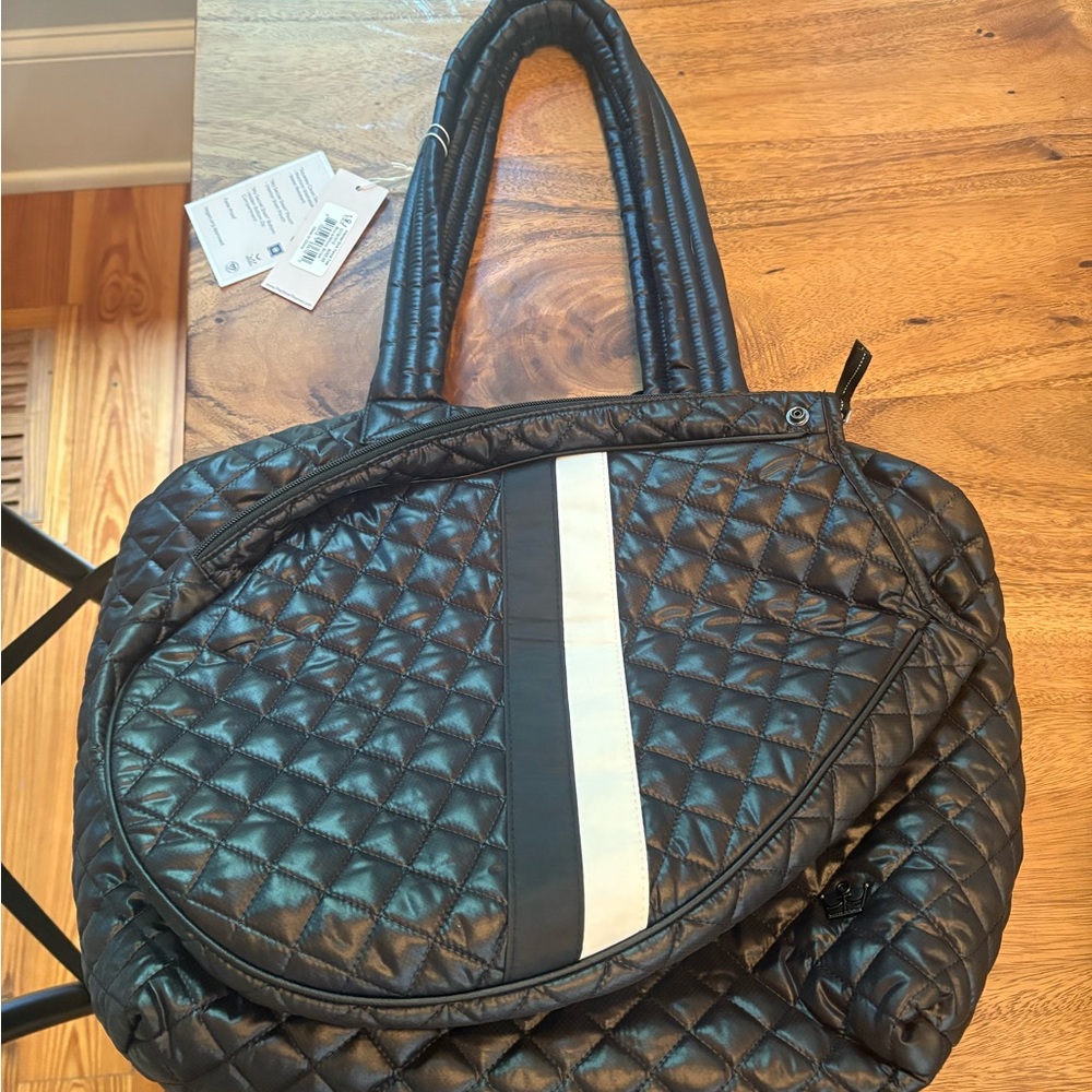 Black Quilted Tote Bag